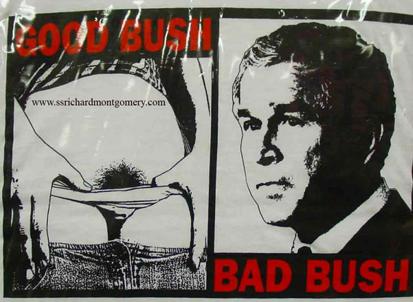 good bush bad bush  tshirtslogan